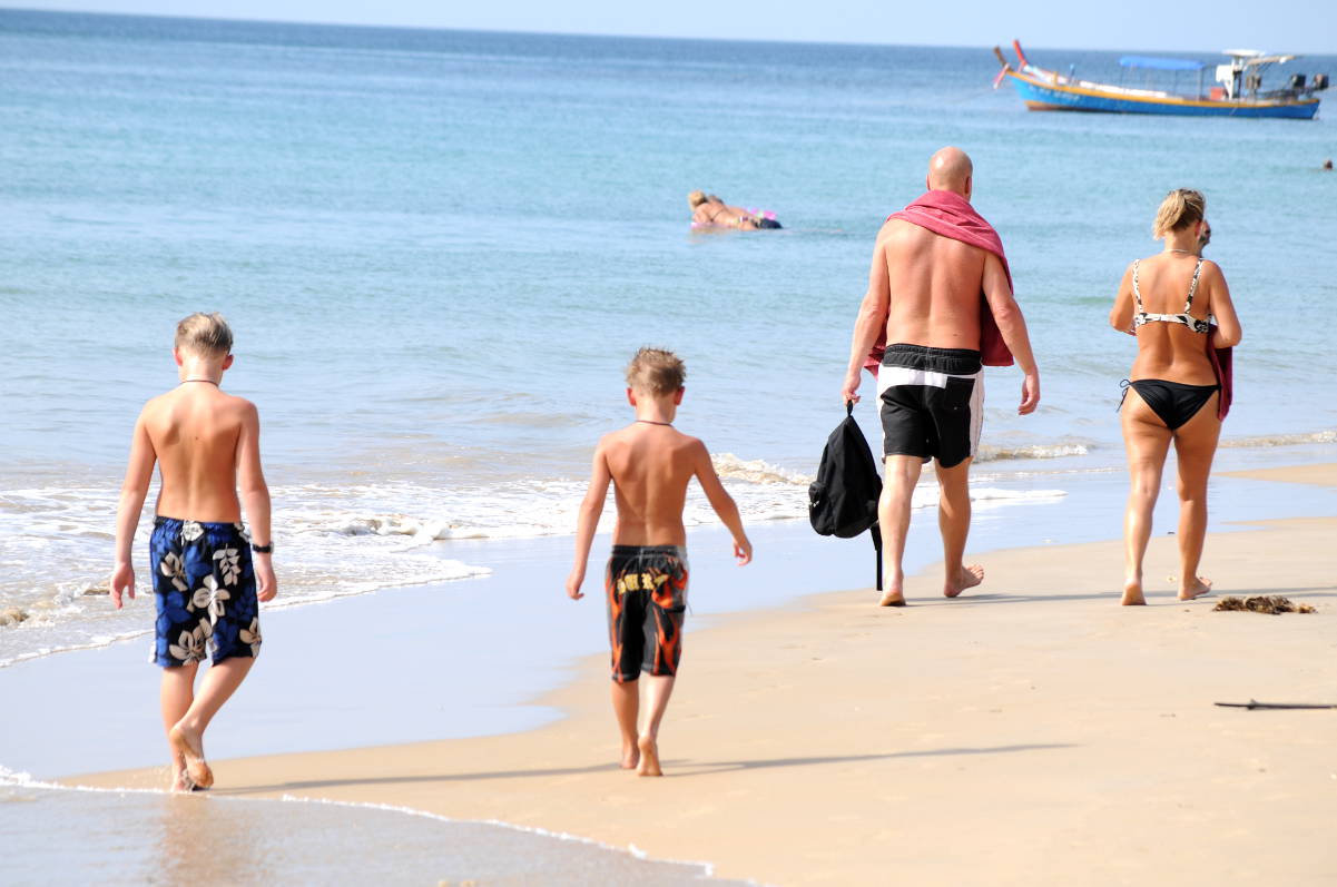 Beach walk on Koh Samui