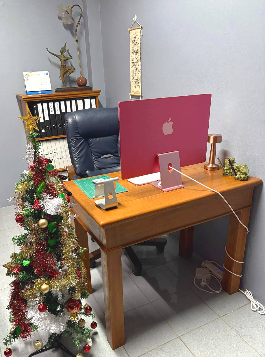 My desk and computer in the office