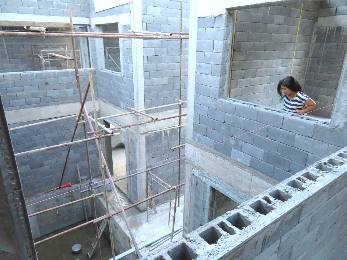 Overview of house construction from our current bedroom