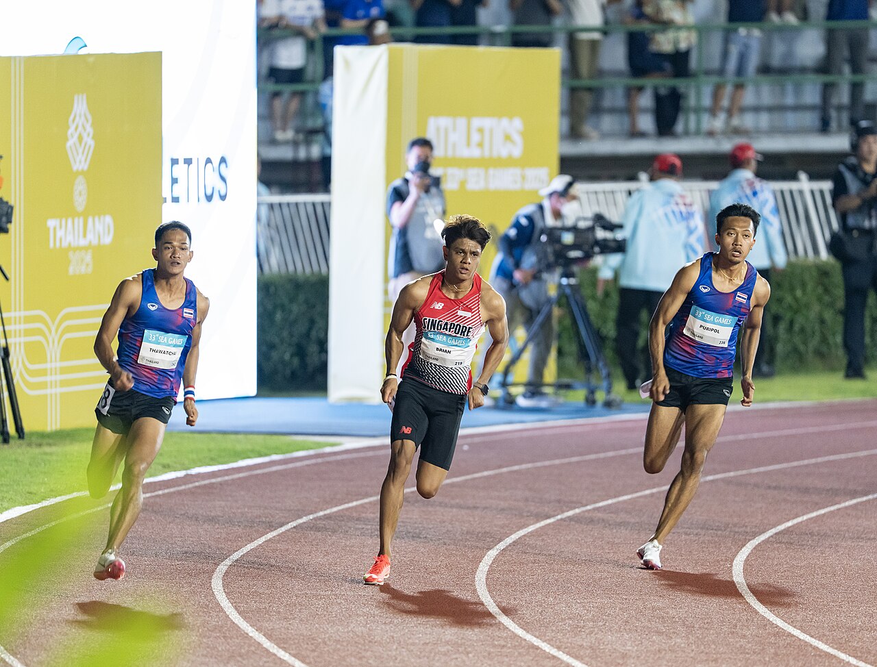 Puripol Boonson under 200-metersfinalen vid SEA Games 2025 Puripol Boonson under 200-metersfinalen vid SEA Games 2025