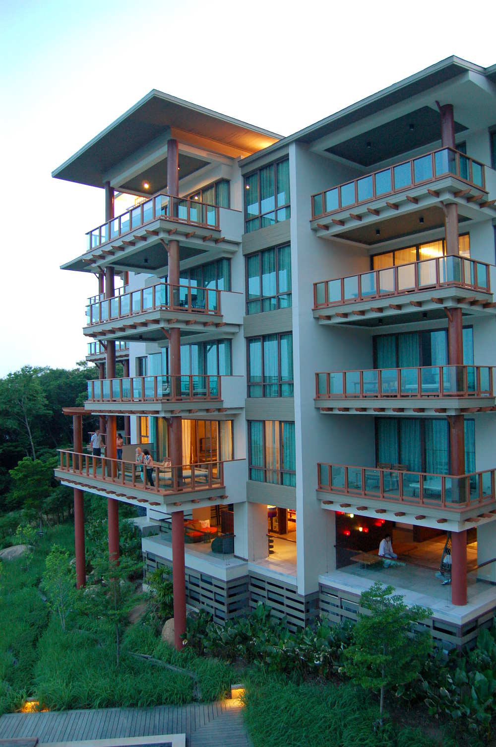A hotel on Koh Samui at dusk A hotel on Koh Samui in the warm evening light