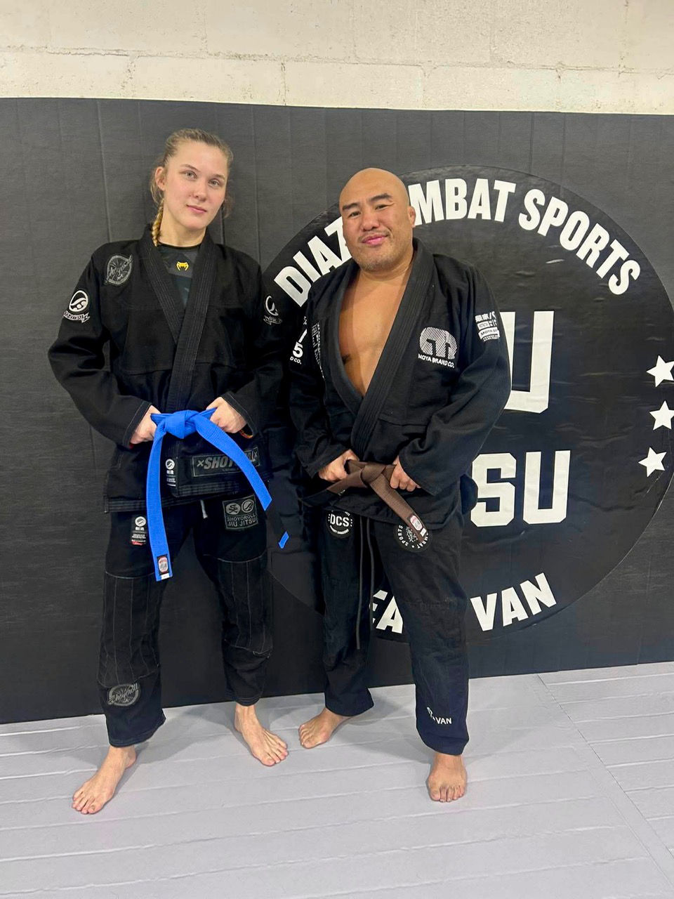 Smilla Sundell with her coach